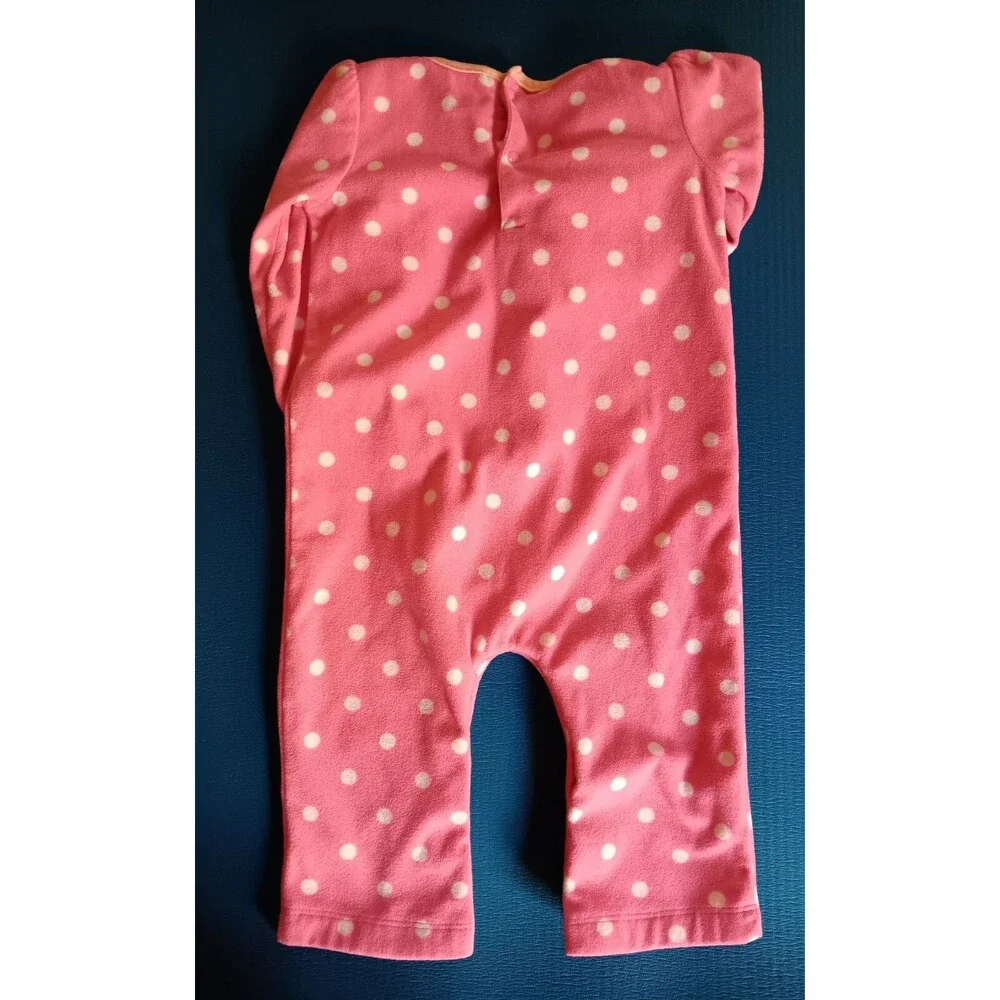 jumper 18 month Carters girl Pink Polka Dot With Bear one piece outfit baby
